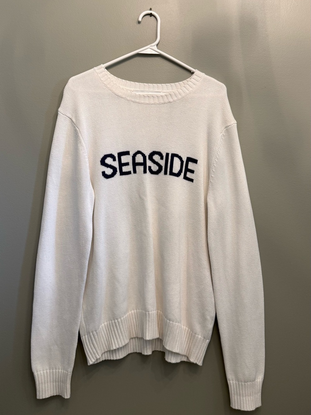 White Seaside Knit Sweater